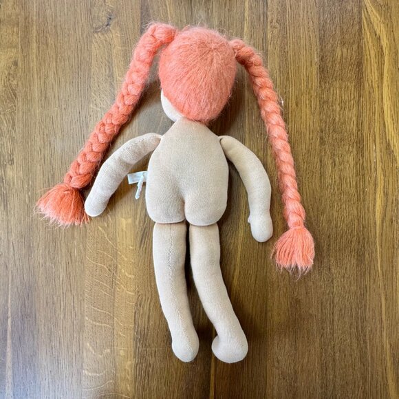 KATHE KRUSE Waldorf Doll 14" Handmade Braided Red Hair Knit Sweater Germany - Picture 5 of 12
